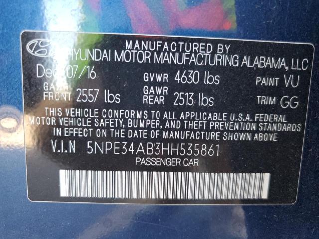 2017 HYUNDAI SONATA SPO - 5NPE34AB3HH535861