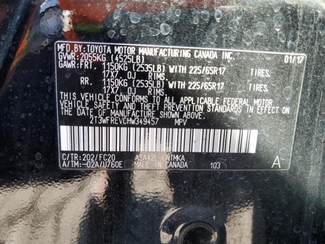 VIN 2T3WFREV0HW349457 2017 Toyota RAV4, Xle no.13