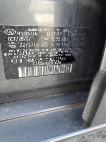 2018 HYUNDAI IONIQ BLUE - KMHC65LC1JU062544
