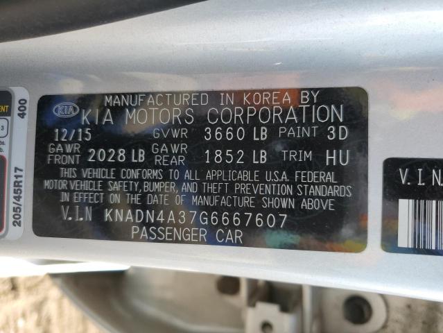 VIN KNADN4A37G6667607 2016 KIA RIO no.12