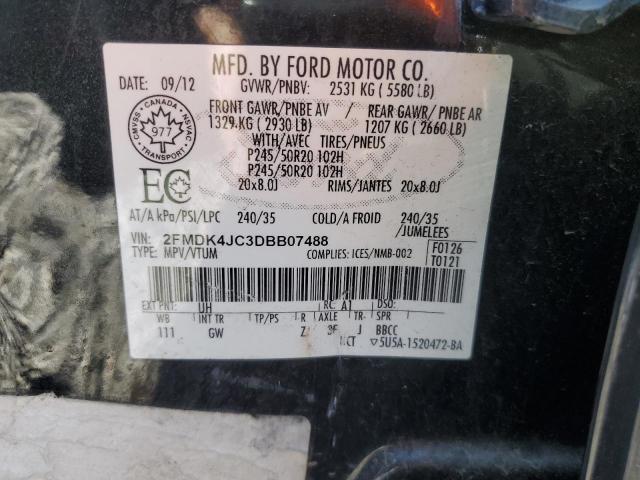 VIN 2FMDK4JC3DBB07488 2013 Ford Edge, Sel no.13