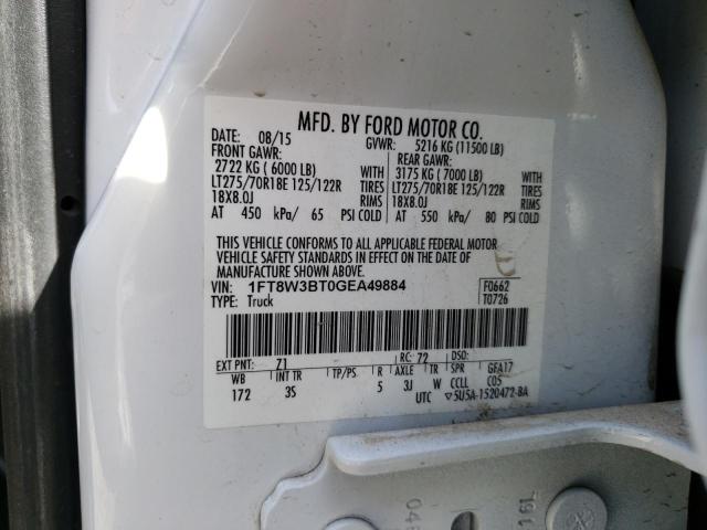 2016 FORD F350 SUPER - 1FT8W3BT0GEA49884
