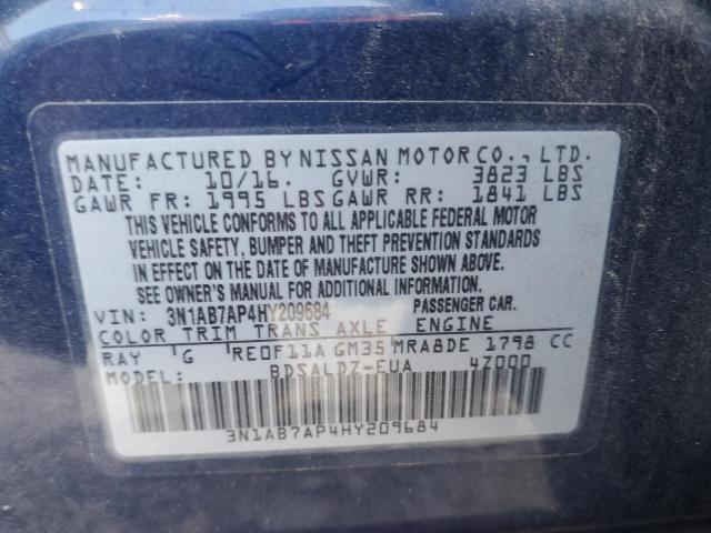2017 NISSAN SENTRA S - 3N1AB7AP4HY209684