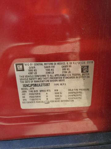 2018 CHEVROLET TRAX 1LT - 3GNCJPSB2JL273387
