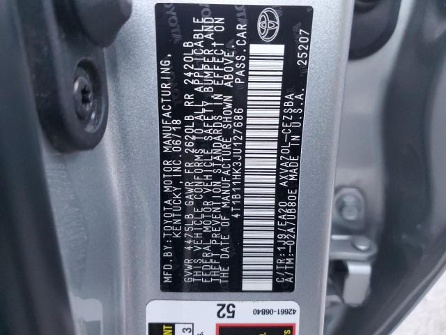 2018 TOYOTA CAMRY L - 4T1B11HK3JU127686