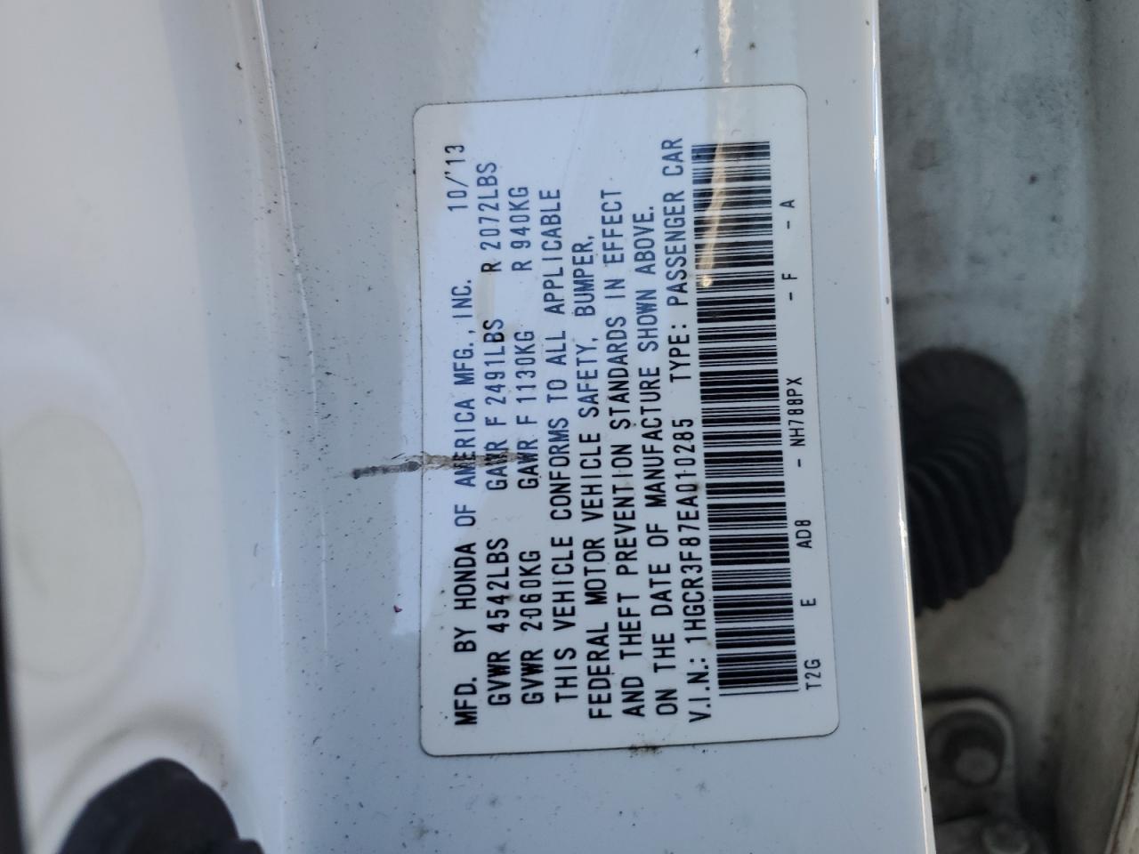 Lot #3027012762 2014 HONDA ACCORD EXL