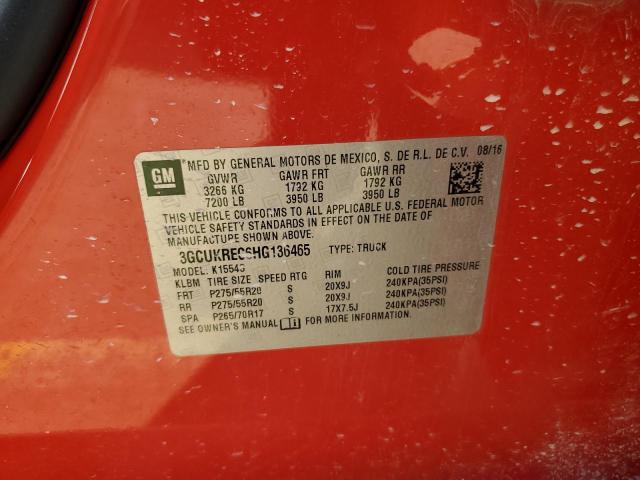 2017 CHEVROLET SILVERADO - 3GCUKREC6HG136465
