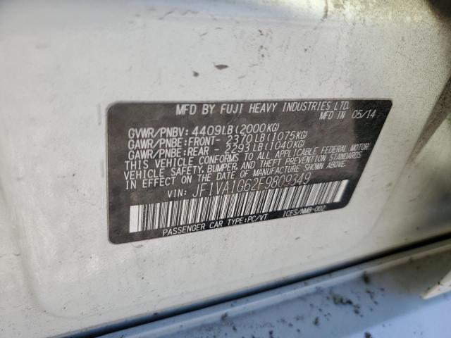 2015 SUBARU WRX LIMITE - JF1VA1G62F9809349