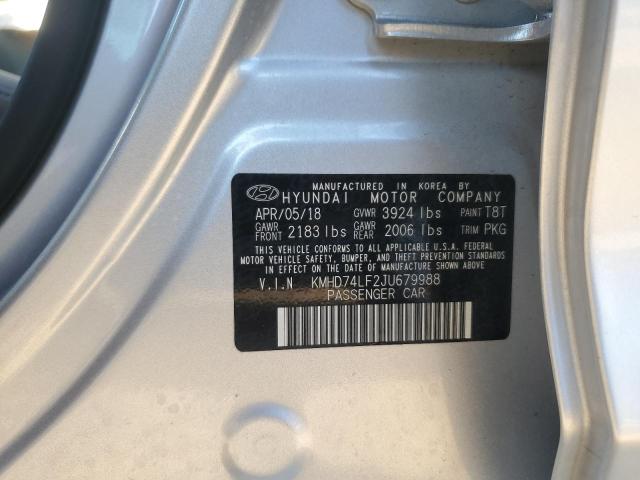 2018 HYUNDAI ELANTRA SE - KMHD74LF2JU679988