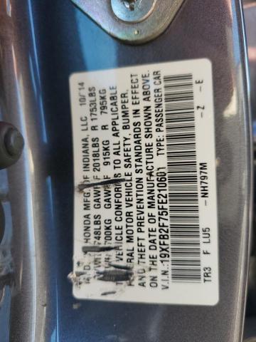 2015 HONDA CIVIC SE - 19XFB2F75FE210601