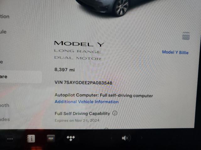 VIN 7SAYGDEE2PA083548 2023 Tesla MODEL Y no.9