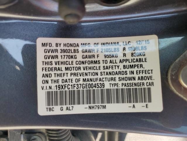 2016 HONDA CIVIC EX - 19XFC1F37GE004539