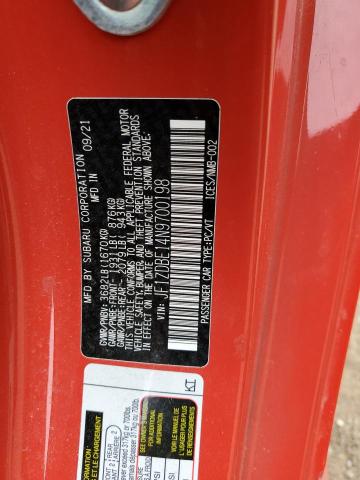 2022 SUBARU BRZ LIMITE JF1ZDBE14N9700198