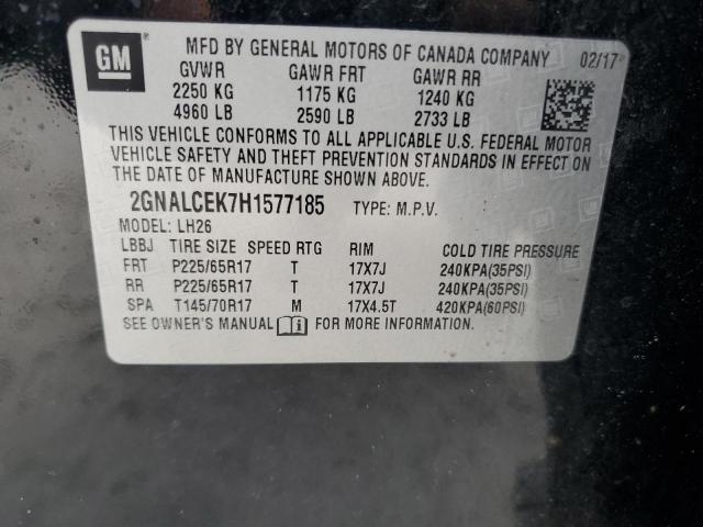 2017 CHEVROLET EQUINOX LT - 2GNALCEK7H1577185