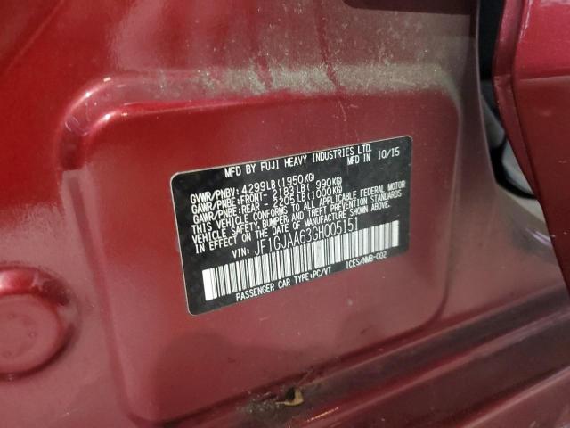 2016 SUBARU IMPREZA - JF1GJAA63GH005151