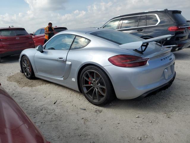 PORSCHE CAYMAN GT4 2016 silver coupe gas WP0AC2A80GK192434 photo #3