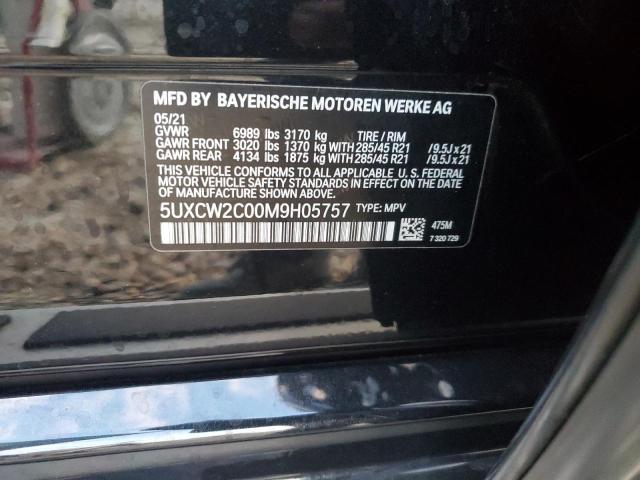 VIN 5UXCW2C00M9H05757 2021 BMW X7 no.12