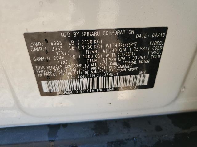 2018 SUBARU OUTBACK 2. - 4S4BSAFC3J3364841