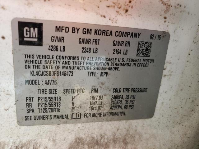 2015 BUICK ENCORE - KL4CJCSB0FB148473
