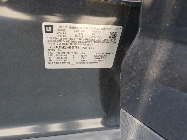2017 GMC TERRAIN SL - 2GKALMEK0H6346764