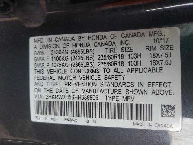 VIN 2HKRW2H56HH686805 2017 Honda CR-V, EX no.13