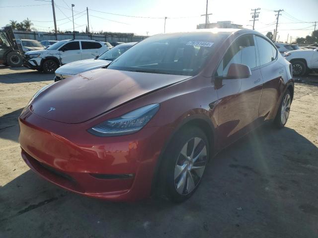 TESLA MODEL Y 2021 red  Electric 5YJYGDEE7MF214971 photo #1