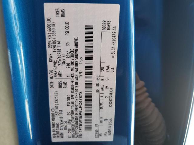 2020 FORD F150 SUPER - 1FTEW1EP6LFC47878