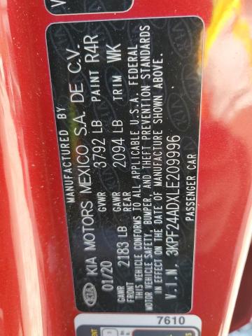 2020 KIA FORTE FE - 3KPF24ADXLE209996