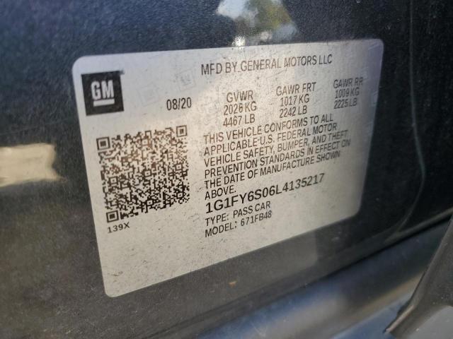 2020 CHEVROLET BOLT EV 1G1FY6S06L4135217