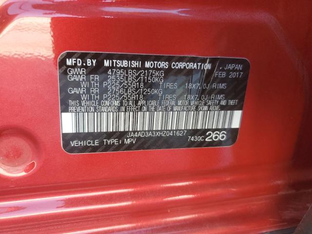 2017 MITSUBISHI OUTLANDER - JA4AD3A3XHZ041627