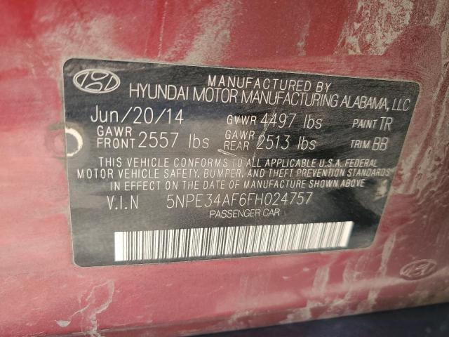 2015 HYUNDAI SONATA SPO - 5NPE34AF6FH024757