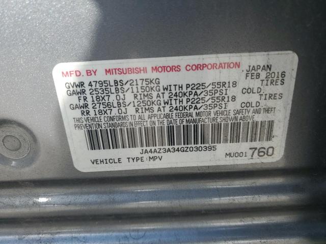 2016 MITSUBISHI OUTLANDER - JA4AZ3A34GZ030395