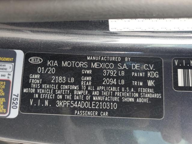 VIN 3KPF54AD0LE210310 2020 KIA Forte, EX no.13