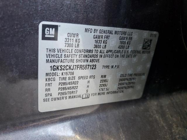 2015 GMC YUKON DENA - 1GKS2CKJ7FR587123