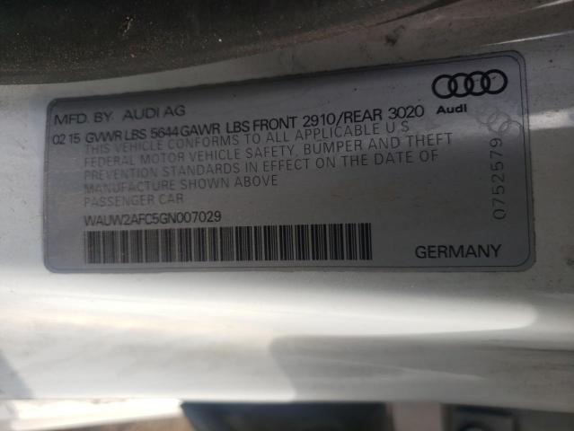 2016 AUDI S7 PRESTIG - WAUW2AFC5GN007029