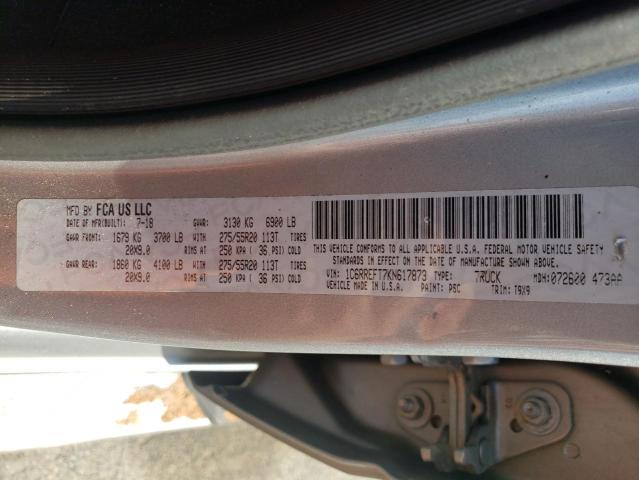 2019 RAM 1500 BIG H - 1C6RREFT7KN617873