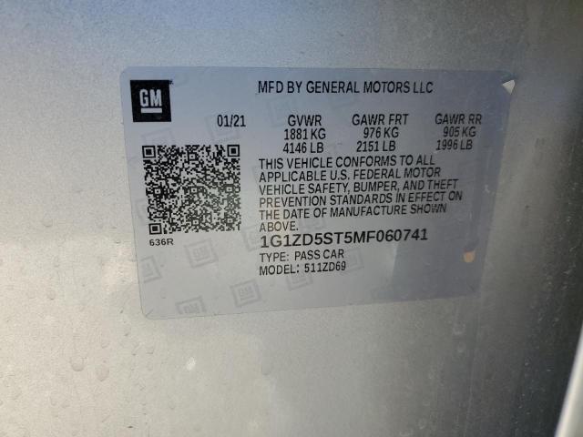 2021 CHEVROLET MALIBU LT - 1G1ZD5ST5MF060741