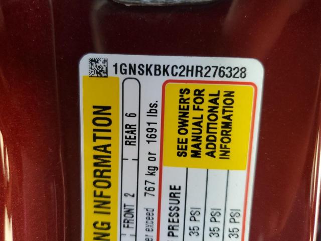 2017 CHEVROLET TAHOE K150 - 1GNSKBKC2HR276328