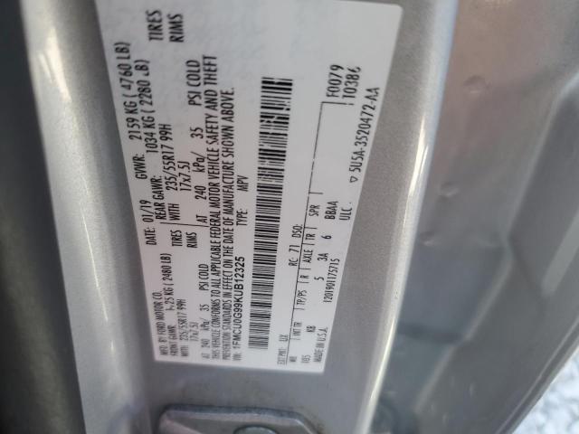 2019 FORD ESCAPE SE - 1FMCU0G99KUB12325