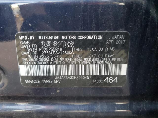2017 MITSUBISHI OUTLANDER - JA4AZ3A3XHZ050457