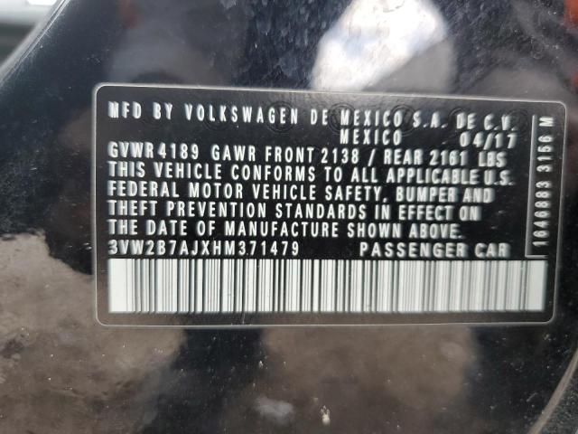 2017 VOLKSWAGEN JETTA S - 3VW2B7AJXHM371479