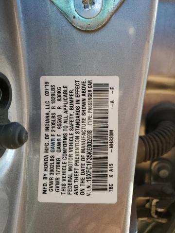 2019 HONDA CIVIC EX - 19XFC1F35KE002698