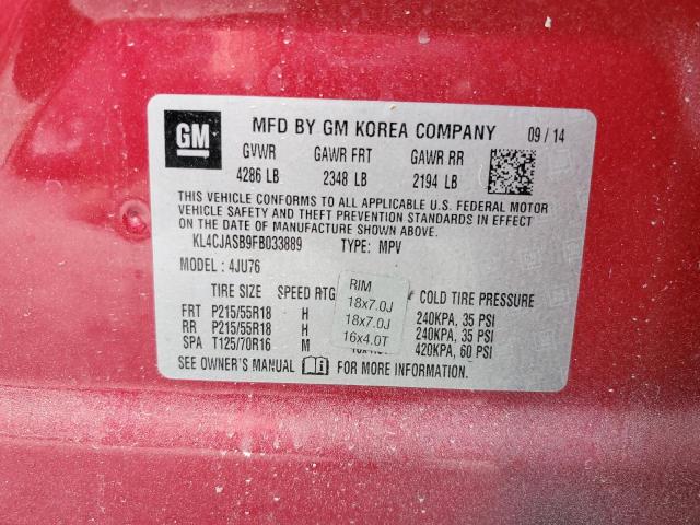 VIN KL4CJASB9FB033889 2015 Buick Encore no.14