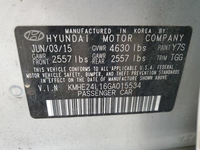 VIN KMHE24L16GA015534 2016 Hyundai Sonata, Hybrid no.12