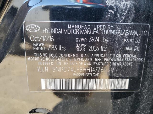 2017 HYUNDAI ELANTRA SE - 5NPD74LF9HH147761