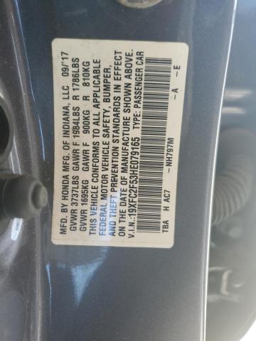 2017 HONDA CIVIC LX - 19XFC2F53HE079165