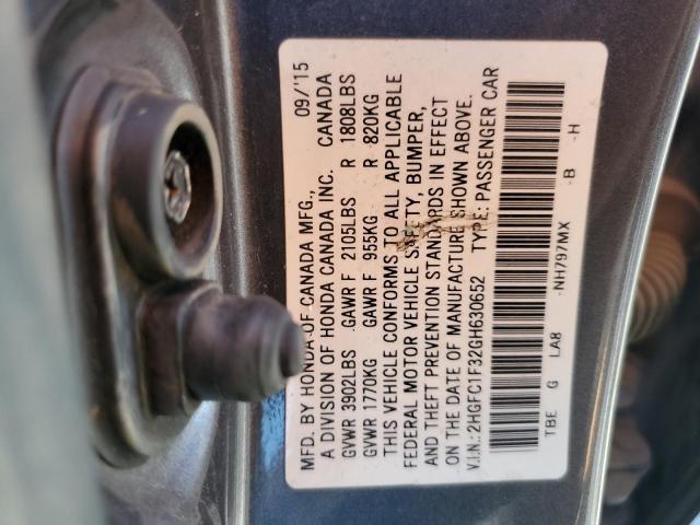 2016 HONDA CIVIC EX - 2HGFC1F32GH630652