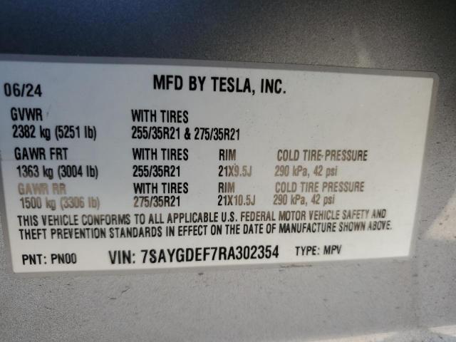2024 TESLA MODEL Y - 7SAYGDEF7RA302354