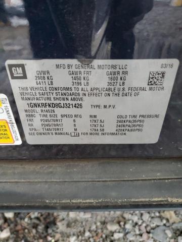 2016 CHEVROLET TRAVERSE L - 1GNKRFKD8GJ321426