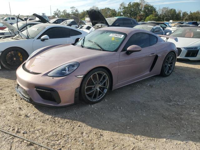 PORSCHE CAYMAN GT4 2022 pink  gas WP0AC2A8XNS275706 photo #1